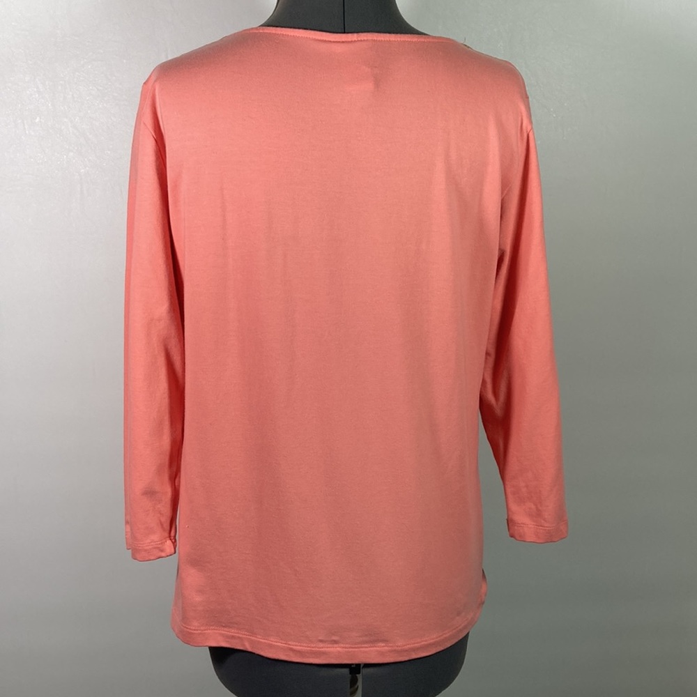 Ruby Rd Pull Over Embellished On Neckline Peach C… - image 5